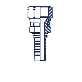 Фитинг DN 06 JIS 16x1.5 (2 шестигранника 22мм и 17мм) - фото 140645