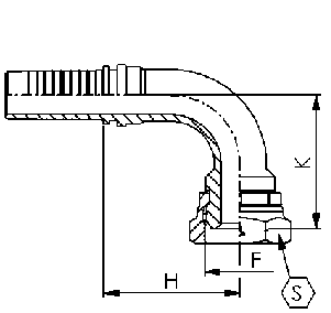 Фитинг DN 10 DKM (Г) 22x1.5 (90) - фото 140689