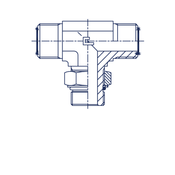 ФИТТИНГ ORFS TEE 6-9/16-18 - фото 140924