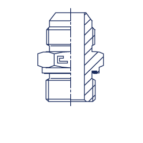 Штуцер FE08 JIC 1/2 - 14x1.5 - фото 142206