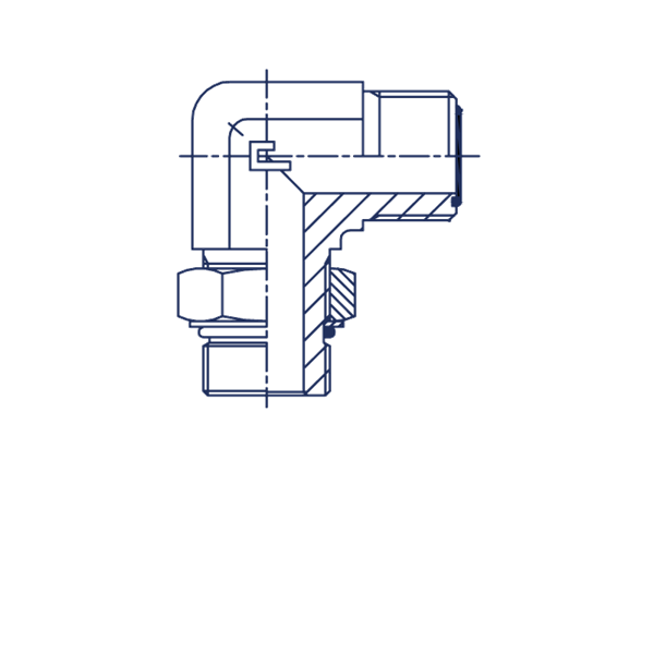 Штуцер FMA90 D12 ORFS 13/16 - UNF 3/4 (удлиненный) - фото 142675