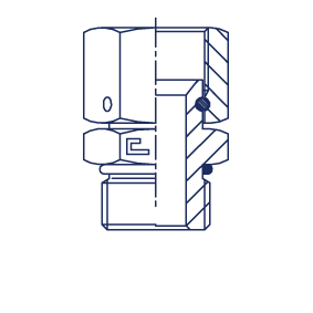 Штуцер FNA JIC 7/16" UNF 1/2" - фото 142790
