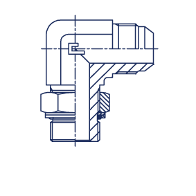 Штуцер FRG90 JIC 1.1/16" BSP3/4" - фото 143475