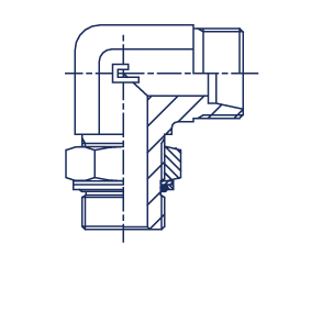Адаптер угловой 90° под кольцо DL35 BSP 1-1/4" - фото 144813