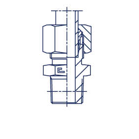 Ввертной штуцер FC DL08 NPT 1/4" нержавеющий - фото 145194