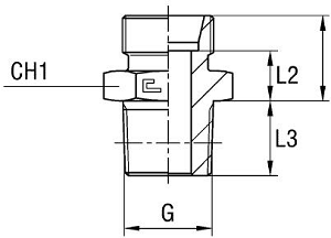 Ввертной штуцер FC DS14 BSPT 3/8" (корпус) - фото 145258