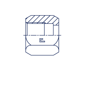 Гайка для фитинга JIC 1/2" - фото 145322