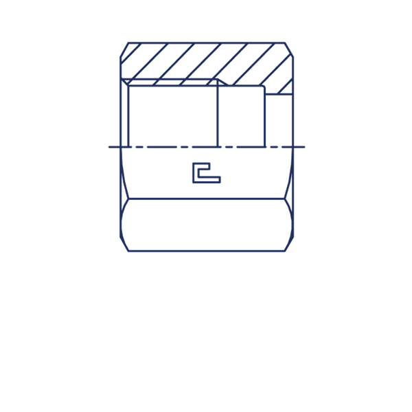 Гайка для фитинга ORFS 11/16" - фото 145329