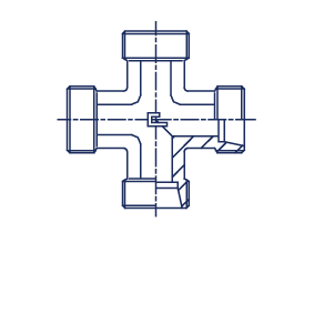 Крестовина под кольцо DLL06 M10x1 (корпус) - фото 145599