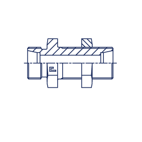Переборочный прямой соединитель DS06 M14x1.5 (корпус) - фото 145817