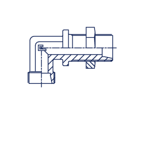Переборочный угловой соединитель 90° DS20 M30x2 (корпус) - фото 145869