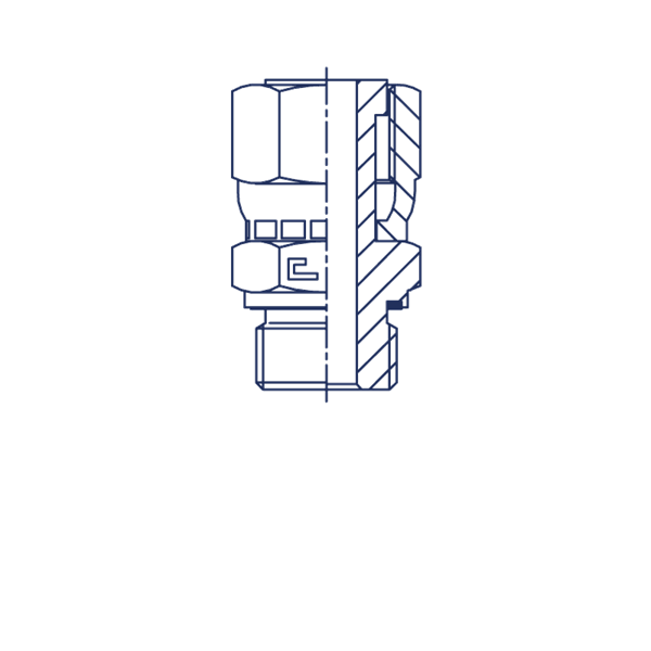 Переходник ORFS 11/16"(Г) на M16x1.5(Ш) D10 - фото 146014