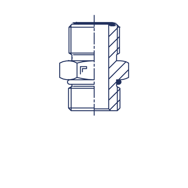 Переходник гидравлический ORFS 2"(Ш) на UNF 1-7/8"(Г) - фото 146054