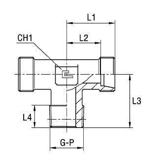 Тройник ввертной под кольцо DS10 NPT 3/8" - фото 146997