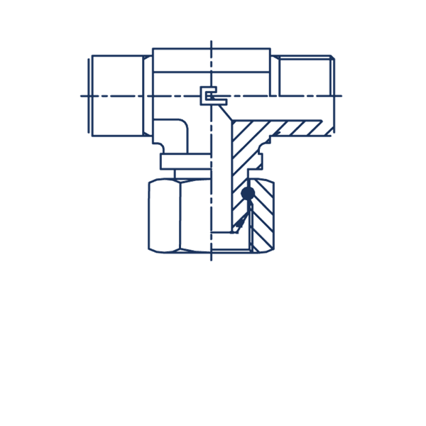 Тройник гидравлический BSP 2" (Г-Г-Г) - фото 147025
