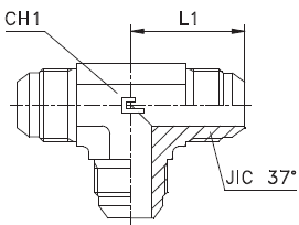 Тройник гидравлический JIC 9/16" нержавеющий - фото 147053