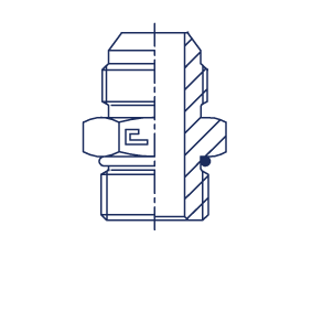 Тройник-переходник JIC 7/16"(Г)-UNF 3/4"(Г) - фото 147338