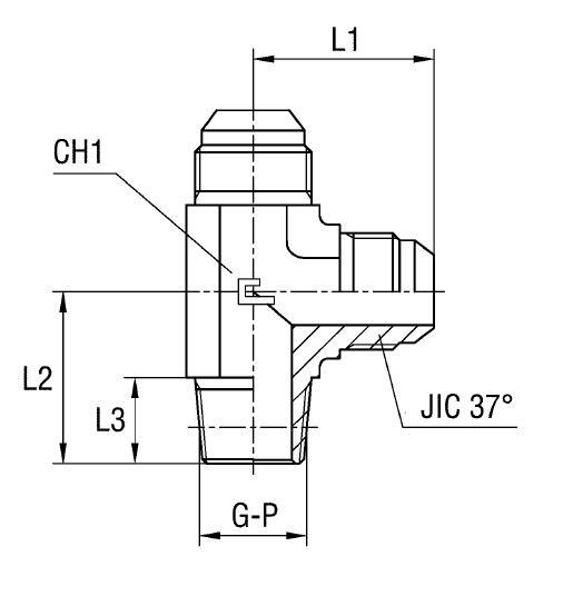 Угловой переходник 90° JIC 9/16"(Г)-BSPT 3/8"(Ш), артикул 201412.3 - фото 147909