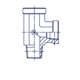 Угловой тройник NPT 1/4" - фото 148009