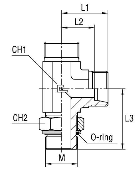 Угловой тройник под кольцо DS12 M18x1.5 - фото 148049