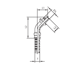 Фитинг BEL угловой 45° DN25-28 (Ш) - фото 148272