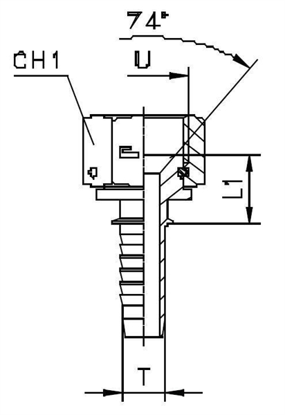 Фитинг JIC прямой DN12 7/8" (Г), артикул 801861 - фото 148729