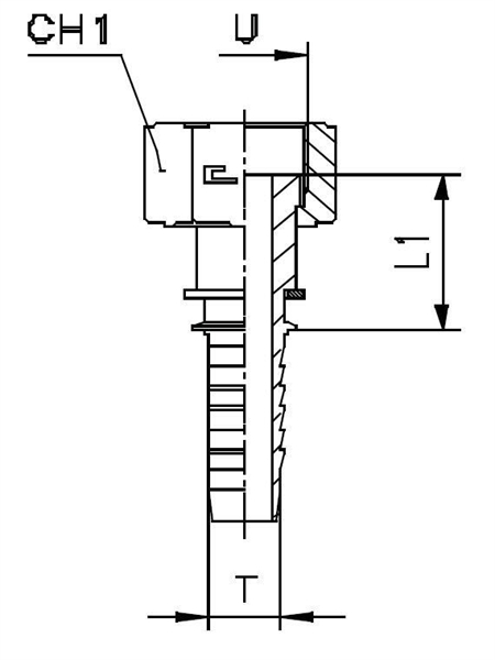Фитинг ORFS прямой DN10 13/16" (Г) - фото 148862
