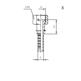 Фитинг ORFS прямой DN38 2" (Г) - фото 148882