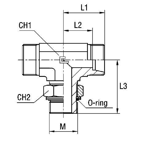 Центральный тройник под кольцо DL15 M18x1.5 - фото 149007