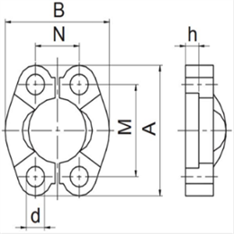 Полуфланец SAE J518, серия 3000, код 61 PM-AFS301B D=9