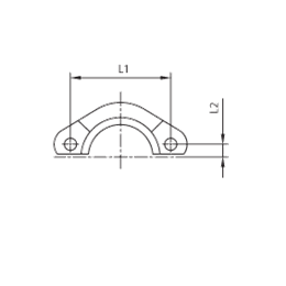 Скоба SAE код 61 805601 L1:38,1|L2:8,5|Ø фланца:1/2