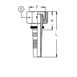 Фитинги DKO-S Interlock внутренняя резьба, конус 24°, O'RING, накидная гайка CH20FOS30S DN=31,5