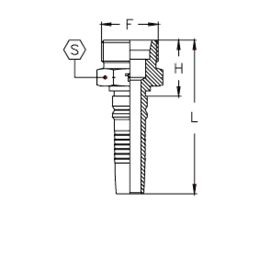 Фитинги DKO-S Interlock метрическая наружная резьба, конус 24° CH12MM20S DN=19