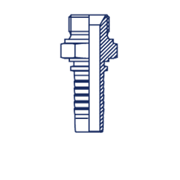 Фитинги для РВД BSP наружная резьба, конус 60° 12611-24-24-PM DN=40