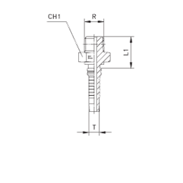 Фитинги для РВД BSPT Interlock наружная резьба 806801 DN=19