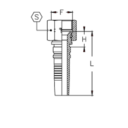 Фитинги РВД JIC Interlock, внутренняя резьба, конус 37°, SAE J516, ISO 12151-5 CH1212FIS DN=19