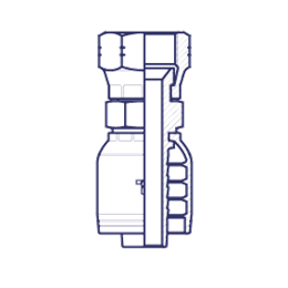 Фитинги РВД JIC, внутренняя резьба, конус 37°, двойная шестигранная обжатая гайка, серия H HX0810FICP DN=12,5