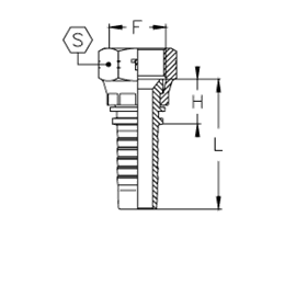 Фитинги РВД JIC, внутренняя резьба, конус 37°, обжатая гайка CX0406FIP DN=6,3