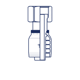 Фитинги РВД ORFS, внутренняя резьба, накидная гайка, серия H HX0808FRS DN=12,5