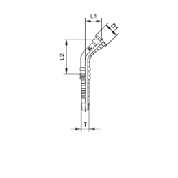 Фланец Interlock SAE, код 61, угол 45° 808003 DN=25