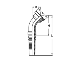 Фланец Interlock SAE, код 61, угол 45° CH1212FL45B DN=19