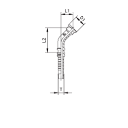 Фланец Interlock SAE, код 62, угол 45° 808301 DN=19