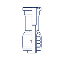 Фланец SAE, код 61, серия H HX0808FL DN=12,5