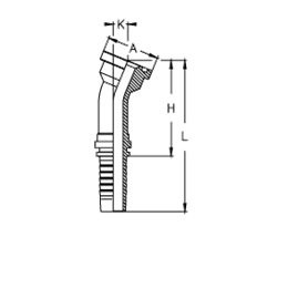 Фланец SAE, код 61, угол 22,5° CX0808FL22 DN=12,5