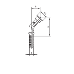 Фланец SAE, код 61, угол 45° 805201 DN=12