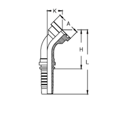 Фланец SAE, код 61, угол 45° CX0808FL45 DN=12,5