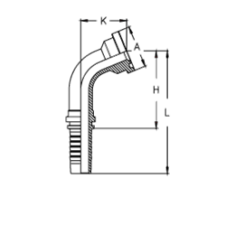 Фланец SAE, код 61, угол 67° CX1212FL67 DN=19