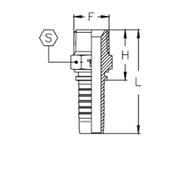 Штуцер NPTF, конус 60°, SAE J516 CX0302NPT DN=5