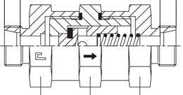 Клапан обратный проходной DL22 двусторонний (корпус) (3 бара)