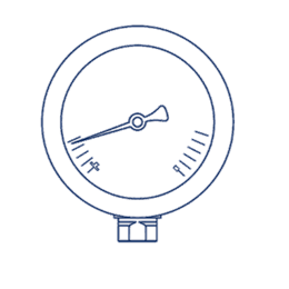 Манометр D63 G1/4 - 6 Bar - радиальное подключение